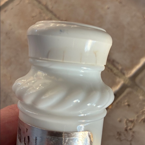 Vintage Milk Glass Spice Jars with Silver Labels, Set of 11. - Picture 8 of 9